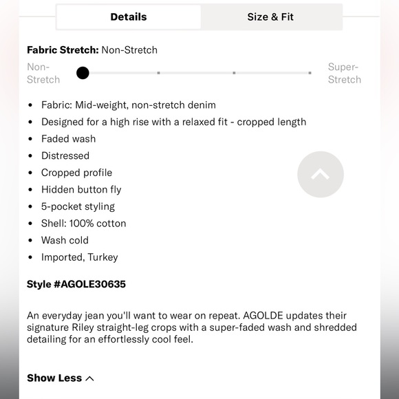 AGOLDE Riley High Rise Straight Crop - Picture 4 of 4